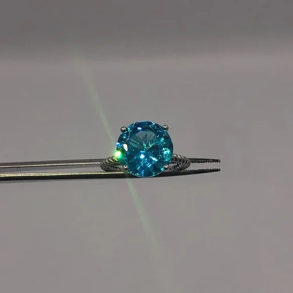 4ct Blue Apatite Ring - Picture 4 of 15
